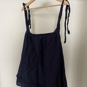 Navy blue flowy top